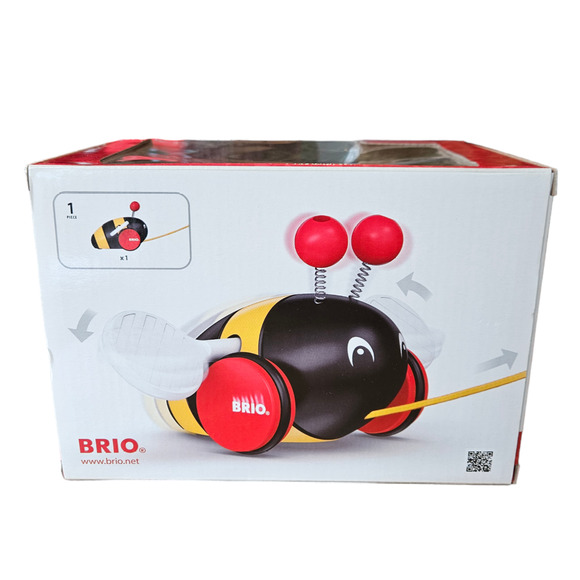 Brio Pull Along Bumblebee Toy Toddler Walking Toy - Picture 4 of 5